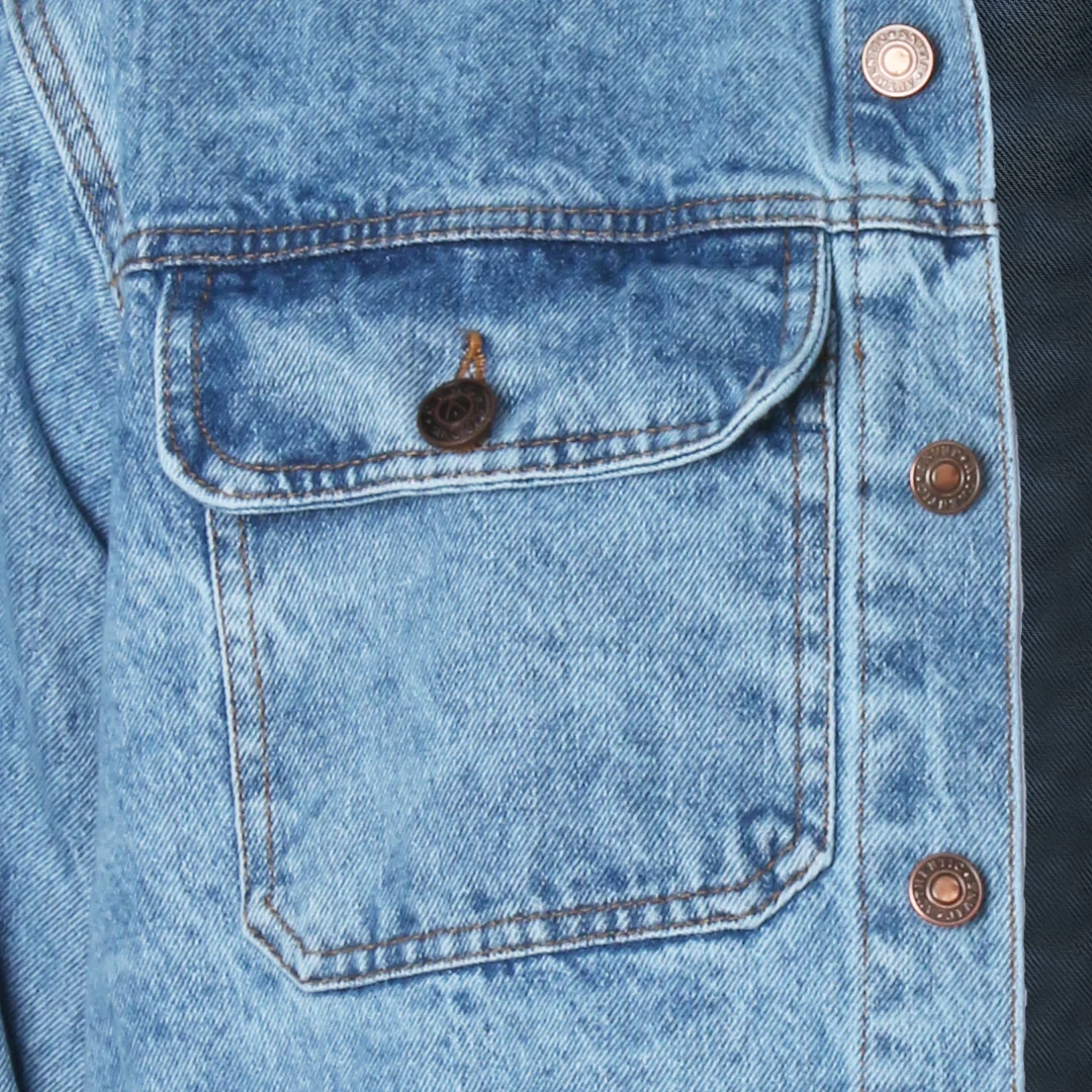 Chaqueta en Jean Stone Claro - Image 5