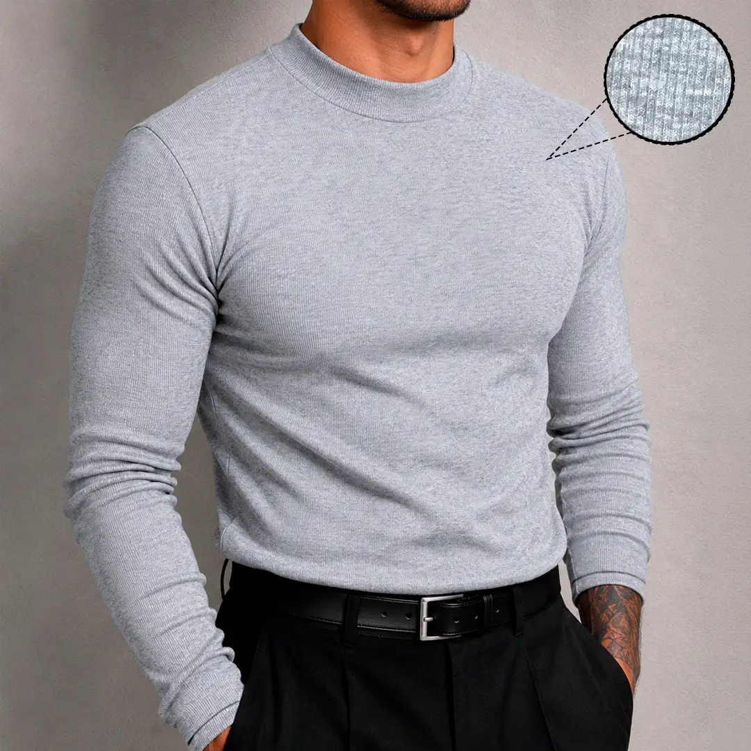 Pack Mock Neck Rib LS - Image 3