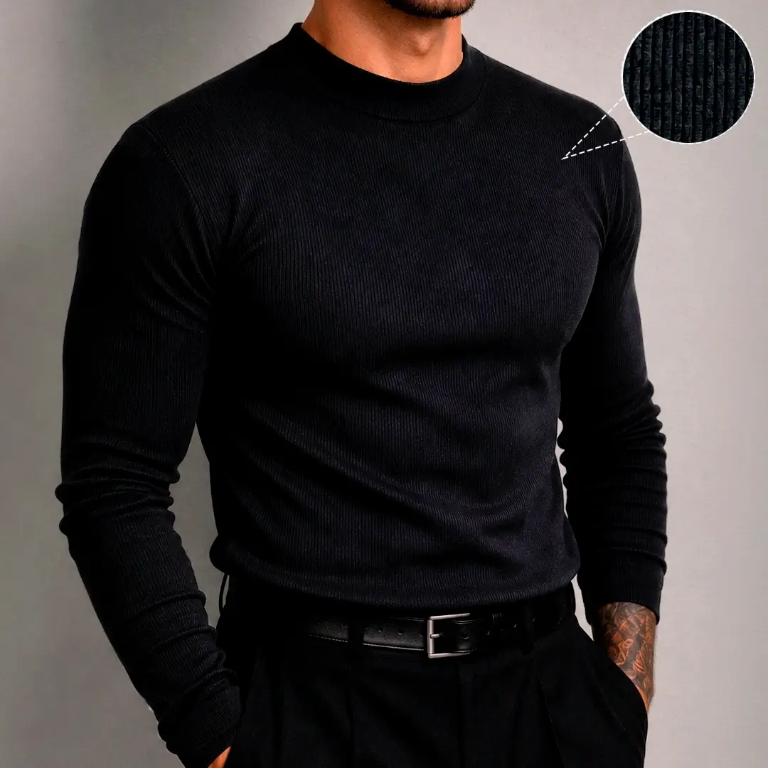 Pack Mock Neck Rib LS - Image 4