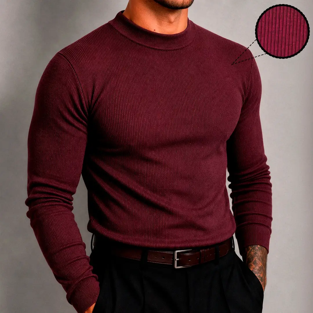 Pack Mock Neck Rib LS - Image 5