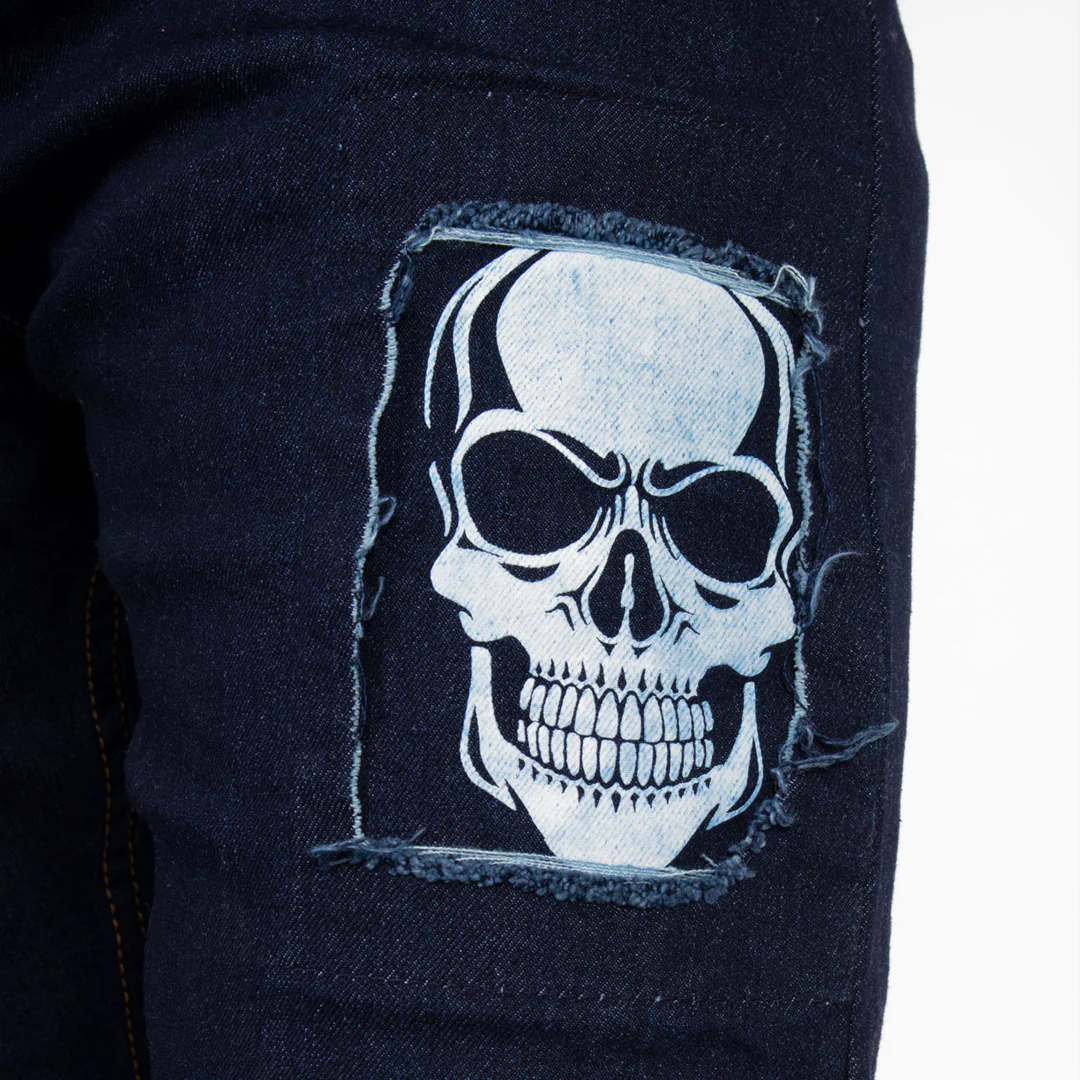 Skinny Jean | Azul Industrial con Estampado CL2169 - Image 3