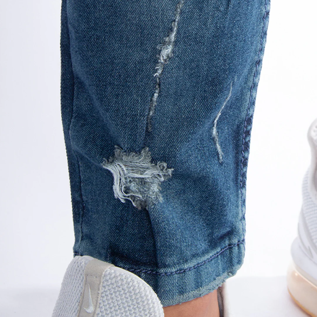 Skinny Jean | Azul Medio Verdoso con Desgastes CL2186 - Image 2