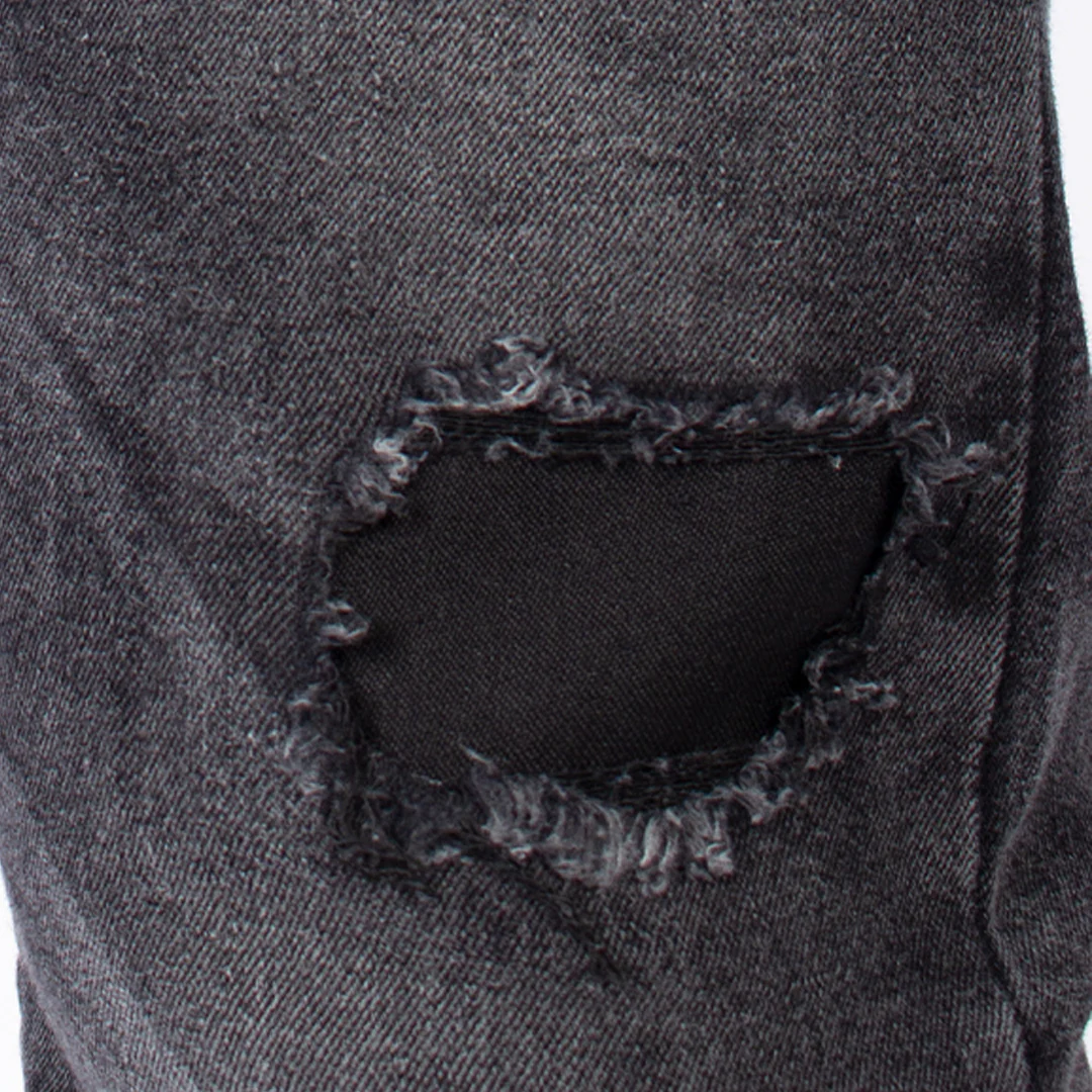 Skinny Jean | Gris Oscuro con Parche en Rodilla CL2194 - Image 2