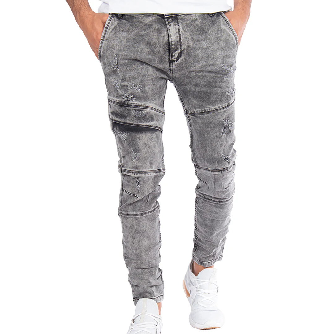 Skinny Jean | Gris Claro con Desgastes CL2190