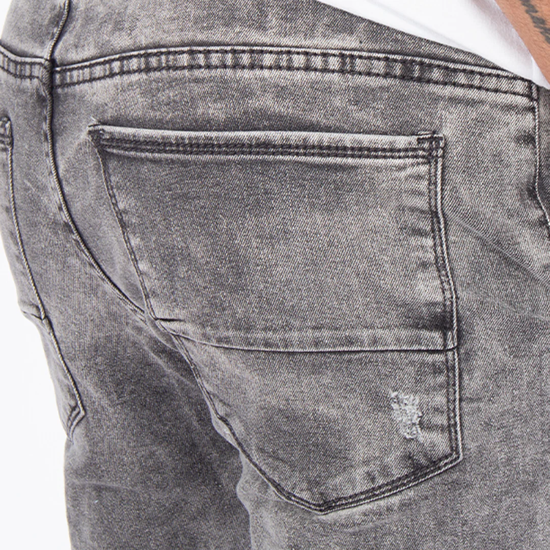 Skinny Jean | Gris Claro con Desgastes CL2190 - Image 2