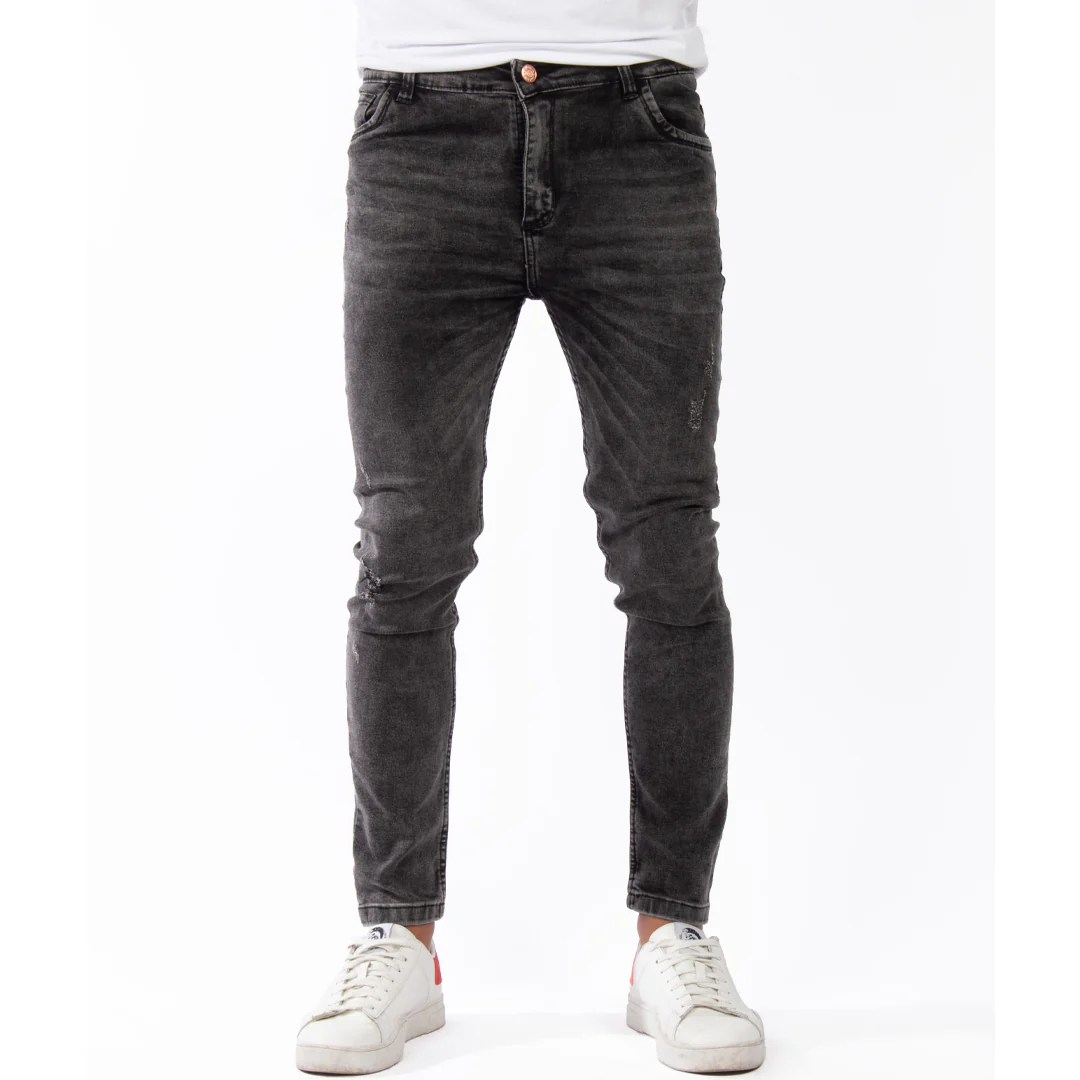 Super Skinny Jean | Gris con Desgastes CL2225