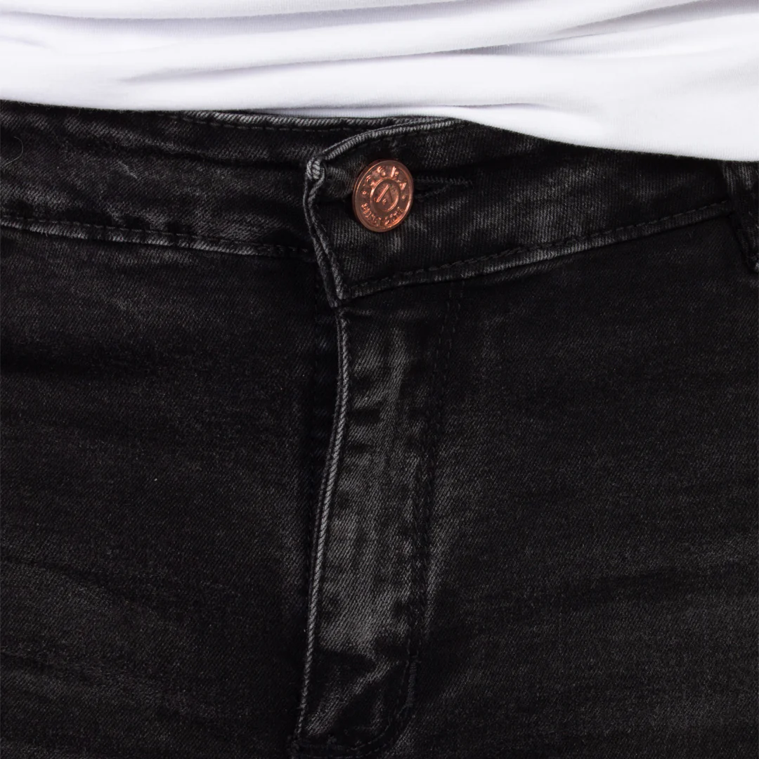 Skinny Jean | Gris Oscuro con Desgastes CL2224 - Image 3